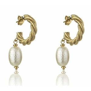 Marc Malone Marc Malone Aranyozott fülbevaló műgyönggyel Grace White Earrings MCE23005G kép