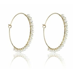 Marc Malone Marc Malone Divatos aranyozott karika fülbevaló Naomi White Earrings MCE23029G kép