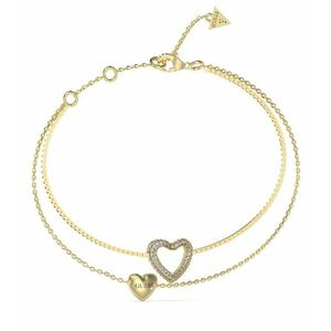 Guess Guess Dupla aranyozott karkötő szívekkel Beloved JUBB05027JWYG 17, 5 cm kép