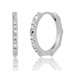 Sparkling Jewels Sparkling Jewels Ezüst karika fülbevaló cirkónium kövekkel EAS31 kép