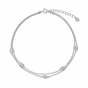 AGAIN Jewelry AGAIN Jewelry Dupla ezüst bokalánc cirkónium kövekkel AJNH0001 kép