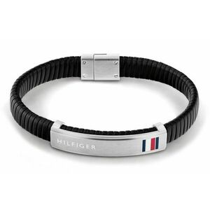Tommy Hilfiger Tommy Hilfiger Modern fekete bőr karkötő 2790349 kép