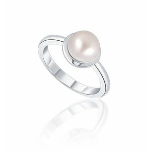 JwL Luxury Pearls JwL Luxury Pearls Gyengéd ezüst gyűrű valódi fehér gyönggyel JL0677 54 mm kép