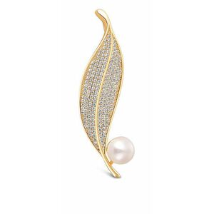 JwL Luxury Pearls JwL Luxury Pearls Ragyogó gyöngy bross levél JL0700 kép