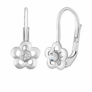 Silvego Silvego Ezüst virág fülbevalók Swarovski® cirkónium kövekkel SILVEGOB70164SW kép