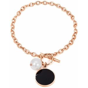 JwL Luxury Pearls JwL Luxury Pearls Acél karkötő igazgyönggyel JL0481CH kép
