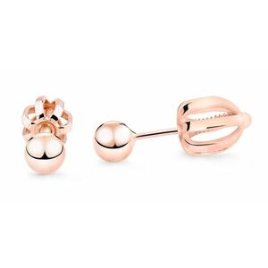 Cutie Jewellery Cutie Jewellery Minimalista fülbevaló rózsaszín aranyból Z5014-30-X-4 kép