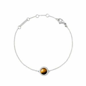 Daniel Wellington Daniel Wellington Stílusos karkötő tigrisszemmel és kristályokkal DW00401439 kép