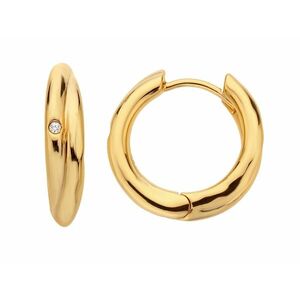 Hot Diamonds Hot Diamonds Jac Jossa Soul időtálló aranyozott karika fülbevaló gyémántokkal DE812 kép