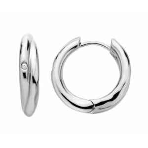 Hot Diamonds Hot Diamonds Aura időtálló kör alakú ezüst fülbevaló gyémántokkal DE823 kép