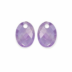 Sparkling Jewels Sparkling Jewels Ametisztből készült ovális medálok fülbevalókhoz EAGEM05-MO kép