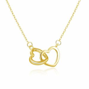 Beneto Beneto Aranyozott ezüst nyaklánc szívvel AGS1327/47-GOLD kép