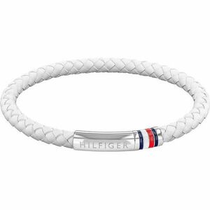 Tommy Hilfiger Tommy Hilfiger Fehér bőr karkötő acél csattal 2790405 kép