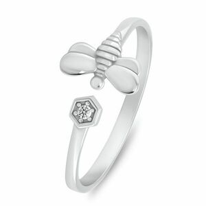 Brilio Silver Brilio Silver Bájos nyitott gyűrű Méhecske cirkónium kövekkel RI143W 60 mm kép