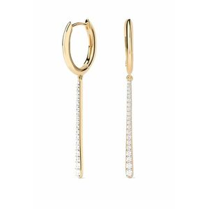 PDPAOLA PDPAOLA Gyengéd aranyozott ovális fülbevaló Olga Hoops Essentials AR01-C88-U kép