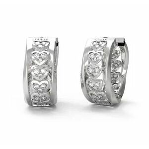 Guess Guess Acél karika fülbevaló szívvel és cirkónium kövekkel Mon Amour JUBE04604JWRHT/U kép