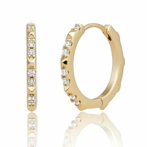 Sparkling Jewels Sparkling Jewels Karika aranyozott fülbevaló cirkónium kövekkel EAG31 kép