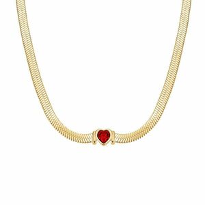 Rosefield Rosefield Aranyozott nyaklánc rubinnal Kígyólánc JNSRG-J1004 kép