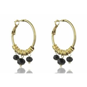 Marc Malone Marc Malone Aranyozott karika fülbevaló Zoey Black Earrings MCE23010G kép