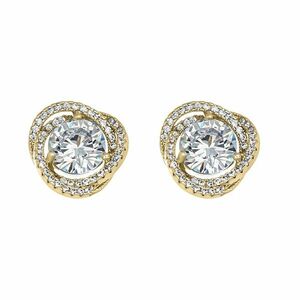 CRYSTalp CRYSTalp Elegáns aranyozott fülbevalók kristályokkal Ray 42334.G kép