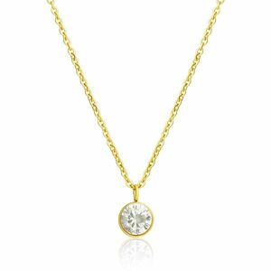 JVD JVD Elegáns aranyozott nyaklánc cirkónium kövekkel SSSN0063XG1GO45 kép