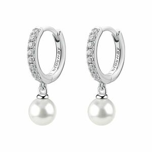 Brosway Brosway Ezüst karika fülbevaló cirkónium kövekkel és gyönggyel Infinite White Fancy FIW144 kép