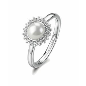 Brosway Brosway Ezüst gyűrű cirkónium kövekkel és gyönggyel Fancy Infinite White FIW148 58 mm kép