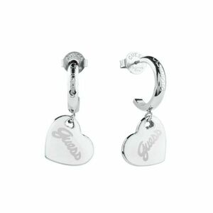 Guess Guess Acél fülbevaló szív medálokkal Vintage Guess JUBE05151JWRHWHT/U kép