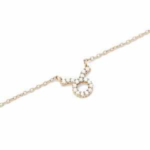 Daniel Wellington Daniel Wellington Gyengéd aranyozott nyaklánc Bika Crystal Zodiac DW00400920 kép