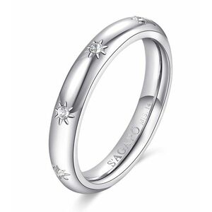 S'Agapõ S'Agapõ Női acél gyűrű kristályokkal For Love SFV39 58 mm kép