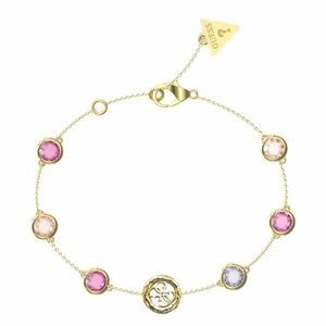 Guess Guess Bájos aranyozott karkötő színes kristályokkal Petra JUBB05099JWYGFC 18, 4 cm kép