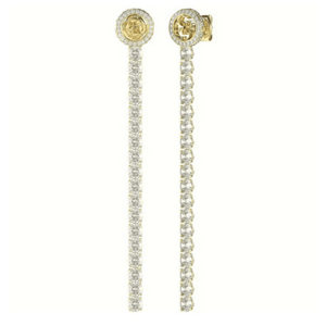 Guess Guess Jellegzetes aranyozott fülbevaló színtiszta kristályokkal Paradise JUBE05144JWYGT/U kép