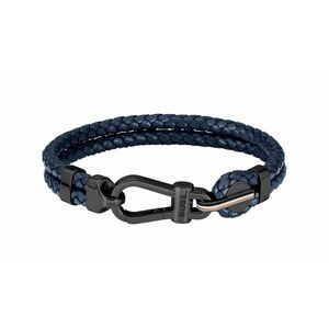 Hugo Boss Hugo Boss Stílusos dupla karkötő sötétkék bőrből 1580701 19 cm kép