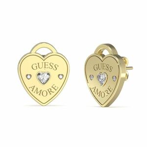 Guess Guess Aranyozott acélból készült szív fülbevaló Guess Amore JUBE05058JWYGT/U kép