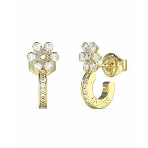 Guess Guess Aranyozott félkör alakú fülbevaló virágokkal Lily JUBE05110JWYGT/U kép