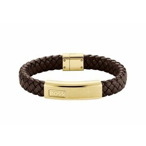 Hugo Boss Hugo Boss Divatos férfi bőr karkötő Lander 1580746M kép