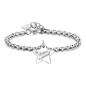 S'Agapõ S'Agapõ Acél karkötő Believe in yourself Be My Always SBM34 kép