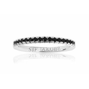 Sif Jakobs Sif Jakobs Ezüst gyűrű fekete cirkónium kövekkel Ellera SJ-R2869-BK 60 mm kép