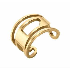 Diesel Diesel Stílusos nyitott gyűrű aranyozott acélból DX1569710 59 mm kép