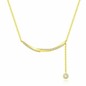 MOISS MOISS Elegáns aranyozott nyaklánc cirkónium kövekkel ETERNITY N0000881 kép