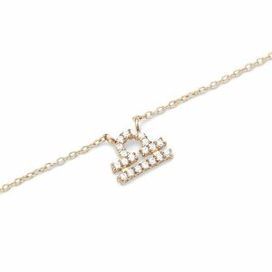 Daniel Wellington Daniel Wellington Stílusos aranyozott nyaklánc Mérleg Crystal Zodiac DW00400925 kép