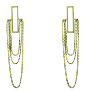Marc Malone Marc Malone Gyönyörű aranyozott függő fülbevaló Ryan Gold Earrings MCE24028G kép