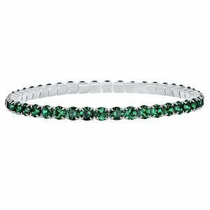 CRYSTalp CRYSTalp Aura elasztikus teniszkarkötő zöld kristályokkal 22270.EME.E kép