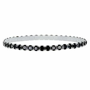 CRYSTalp CRYSTalp Aura elasztikus teniszkarkötő fekete kristályokkal 22270.JET.E kép