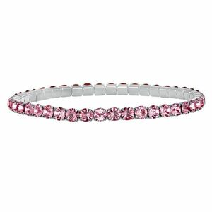 CRYSTalp CRYSTalp Aura elasztikus teniszkarkötő rózsaszín kristályokkal 22270.LRO.E kép