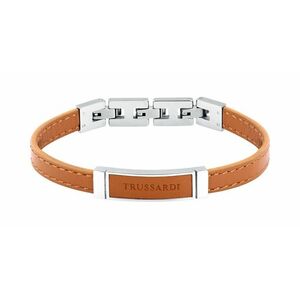 Trussardi Trussardi Világosbarna bőr karkötő férfiaknak T-Leather TJAXZ04 kép