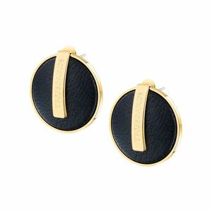 Trussardi Trussardi Egyedi aranyozott fülbevaló fekete bőrrel T-Round TJAYF01 kép
