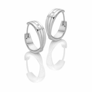 Hot Diamonds Hot Diamonds Luxus ezüst karika fülbevaló gyémántokkal Trio DE840 kép
