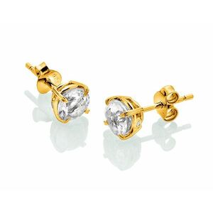 Hot Diamonds Hot Diamonds Gyengéd aranyozott bedugós fülbevaló topázzal és gyémánttal Gemstone DE834 kép