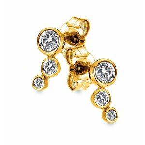 Hot Diamonds Hot Diamonds Aranyozott fülbevaló gyémántokkal Gemstone DE833 kép